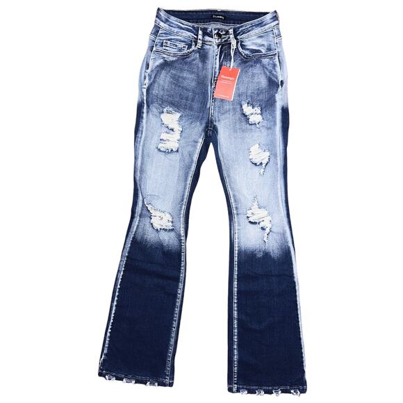 Flamingo High-Rise Ripped Wide-Leg Jeans Medium (26"x31") - Picture 1 of 7